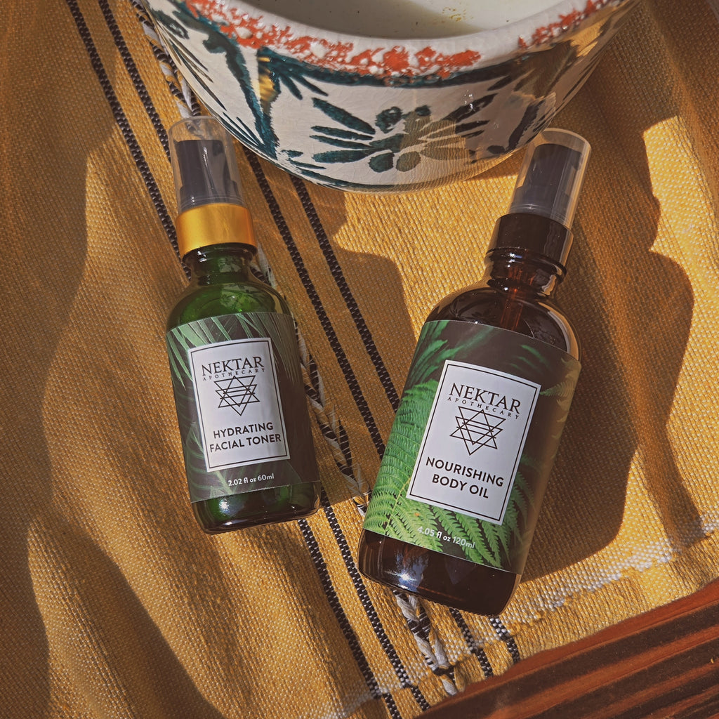 Summer Radiance Skincare Duo - Facial Toner & Body Oil Bundle